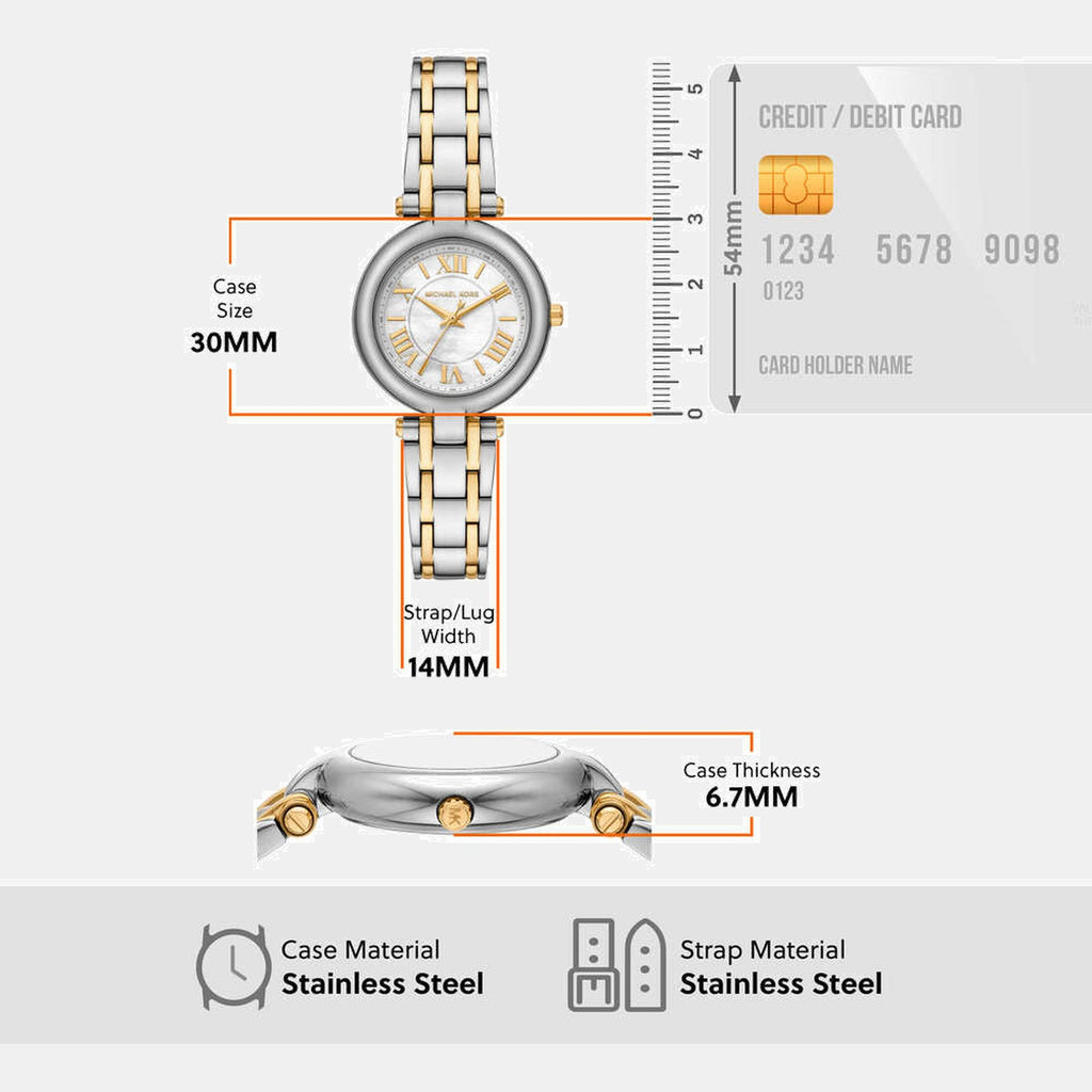 Laney Women Quartz White Dial Analog Stainless Steel Watch MK4895