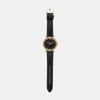 Corey Women Quartz Black Dial Analog Leather Watch MK4896