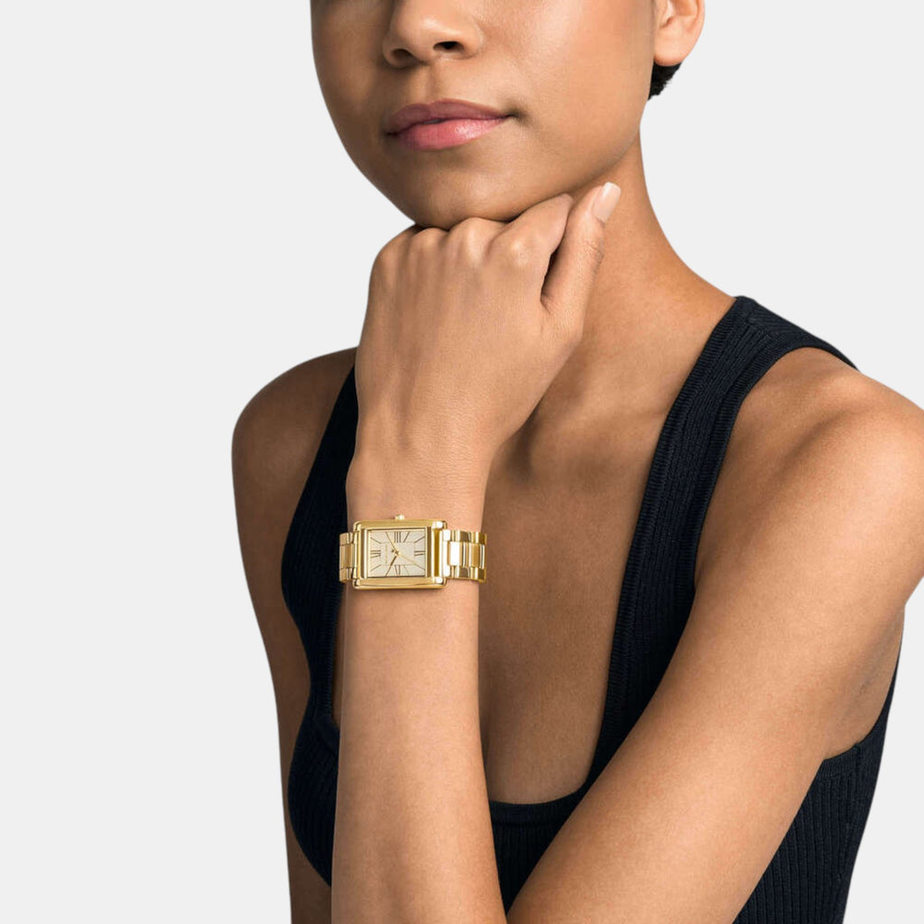 Essex Women Quartz Gold Dial Analog Stainless Steel Watch MK4904