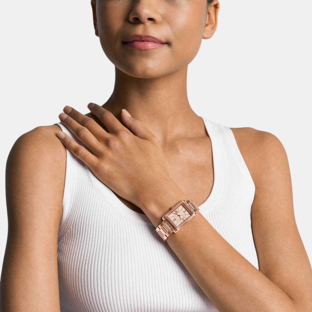 Essex Women Quartz Rose Gold Dial Analog Stainless Steel Watch MK4905