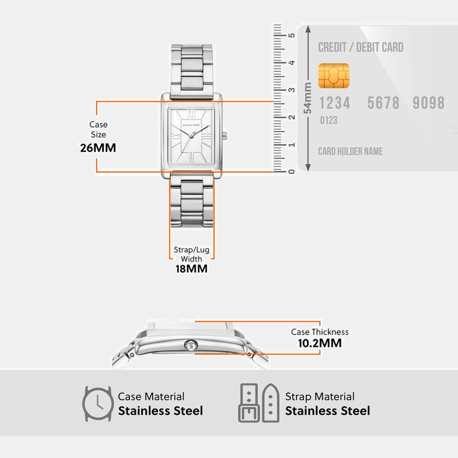 Essex Women Quartz White Dial Analog Stainless Steel Watch MK4906