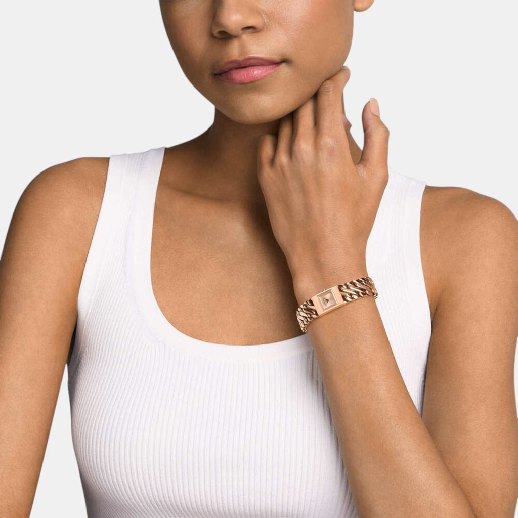 Darrington Women Quartz Rose Gold Dial Analog Stainless Steel Watch MK4908