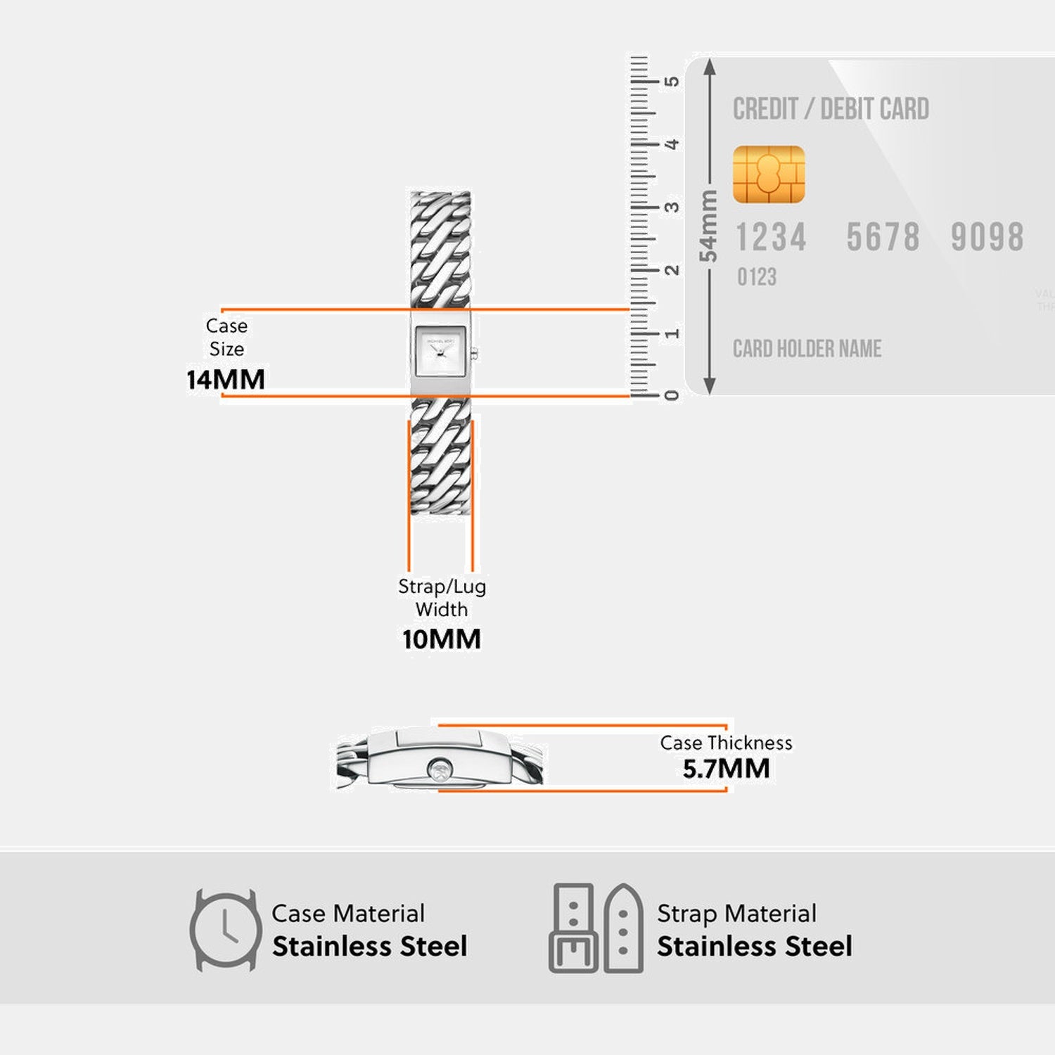 Darrington Women Quartz White Dial Analog Stainless Steel Watch MK4909