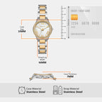 Sage Women Quartz White Dial Analog Stainless Steel Watch MK4910