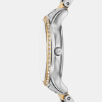 Sage Women Quartz White Dial Analog Stainless Steel Watch MK4910