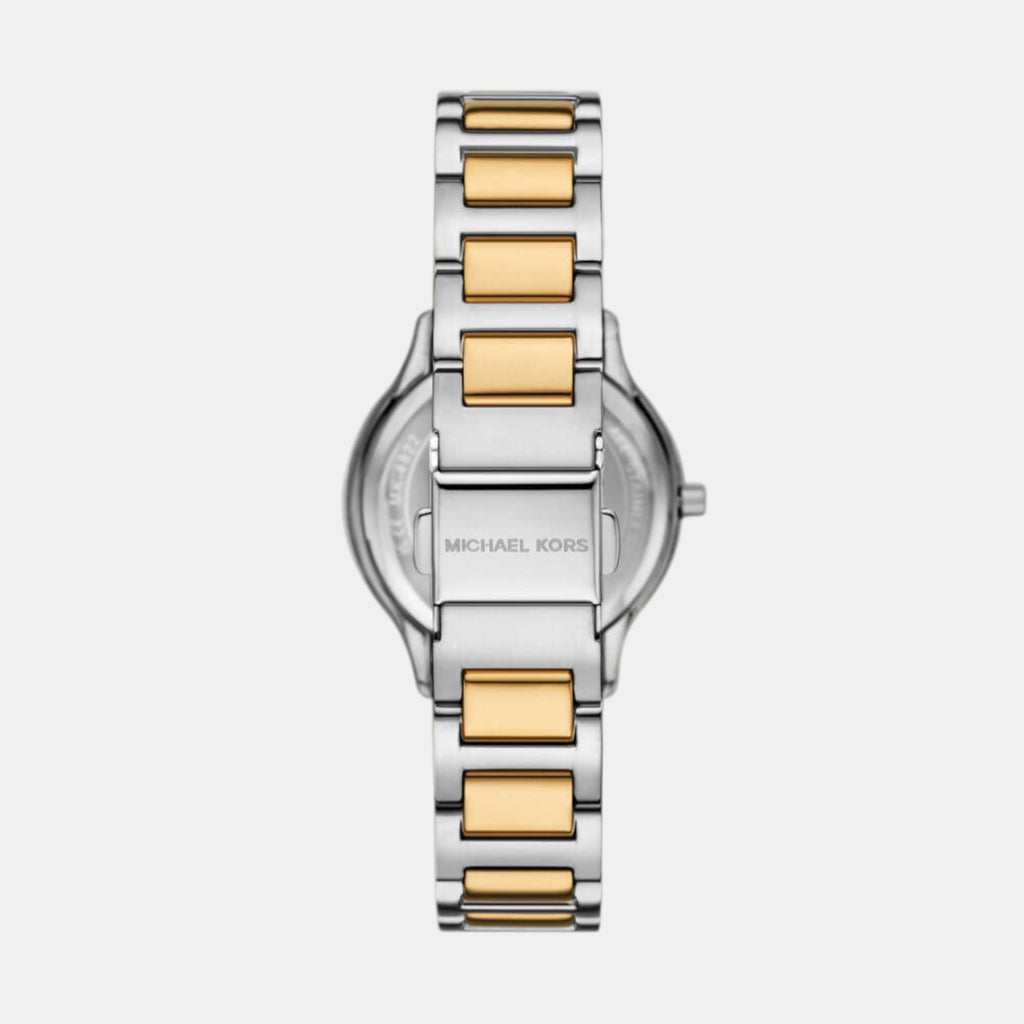 Sage Women Quartz White Dial Analog Stainless Steel Watch MK4910