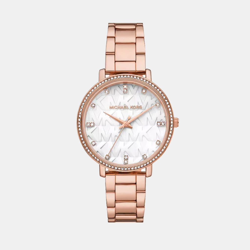 Pyper Women Quartz White Dial Analog Stainless Steel Watch MK4917