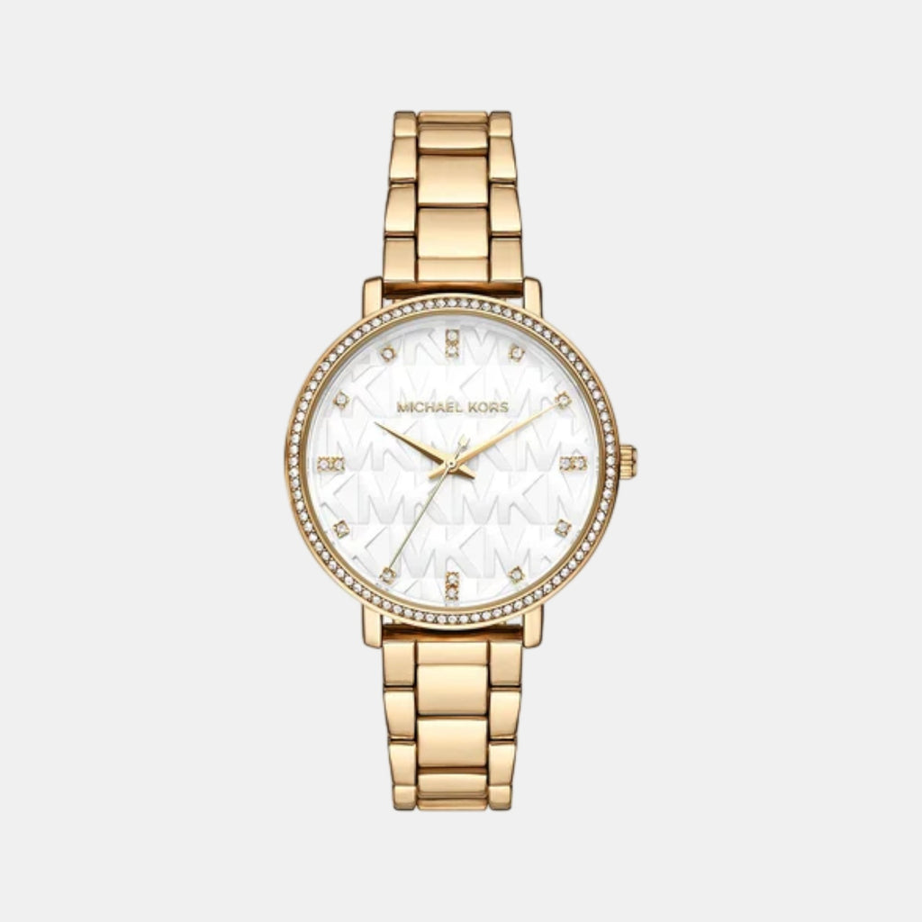 Pyper Women Quartz White Dial Analog Stainless Steel Watch MK4919