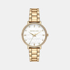 Pyper Women Quartz White Dial Analog Stainless Steel Watch MK4919