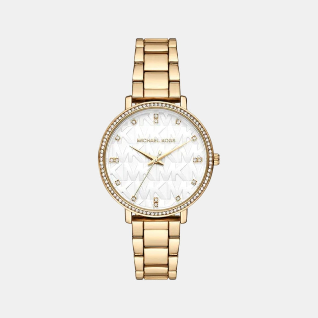 Pyper Women Quartz White Dial Analog Stainless Steel Watch MK4919