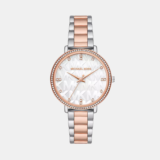 Pyper Women Quartz White Dial Analog Stainless Steel Watch MK4920