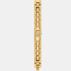 Hally Women Quartz Gold Dial Analog Stainless Steel Watch MK4921