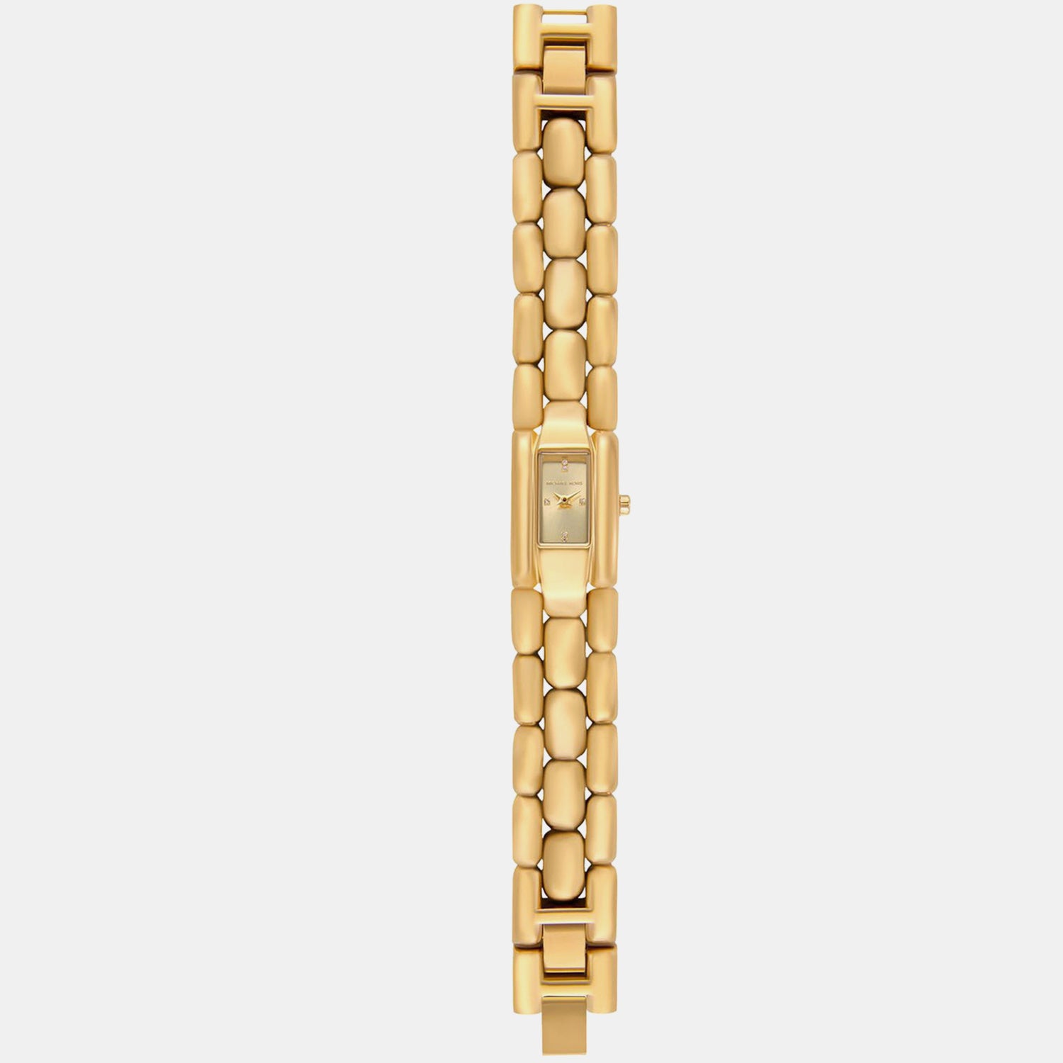 Hally Women Quartz Gold Dial Analog Stainless Steel Watch MK4921