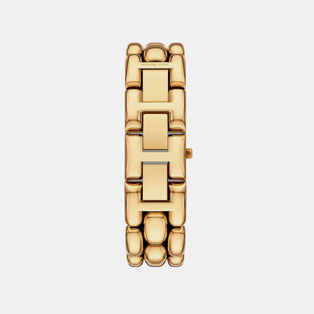 Hally Women Quartz Gold Dial Analog Stainless Steel Watch MK4921