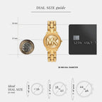 Phoebe Women Quartz Gold Dial Analog Stainless Steel Watch MK4923