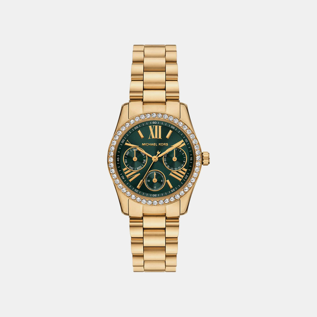 Lexington Women Quartz Green Dial Analog Stainless Steel Watch MK4924