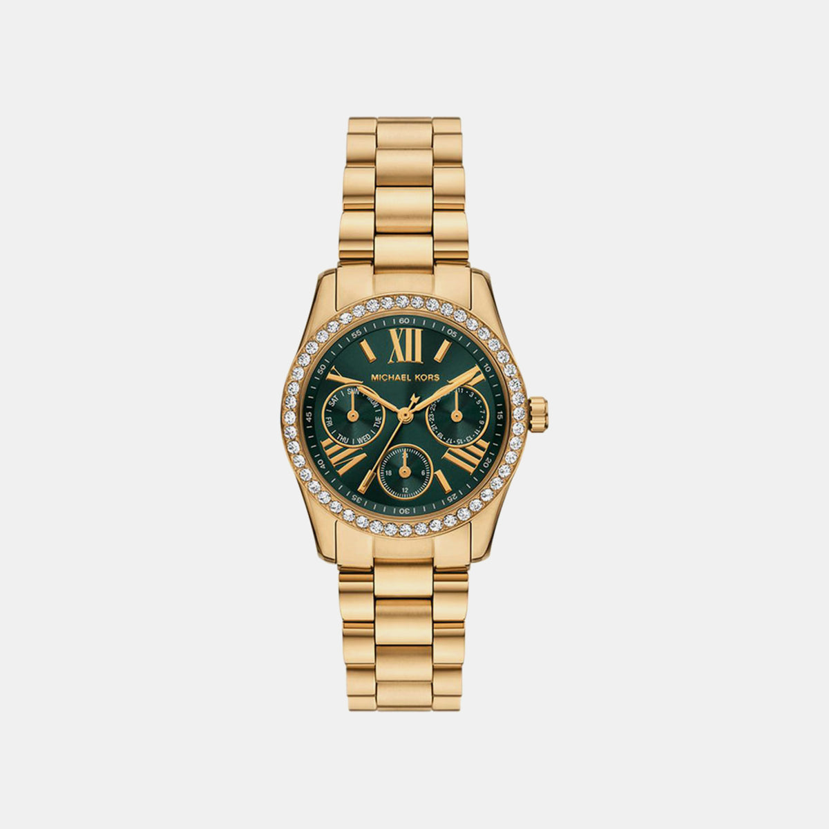 Lexington Women Quartz Green Dial Analog Stainless Steel Watch MK4924