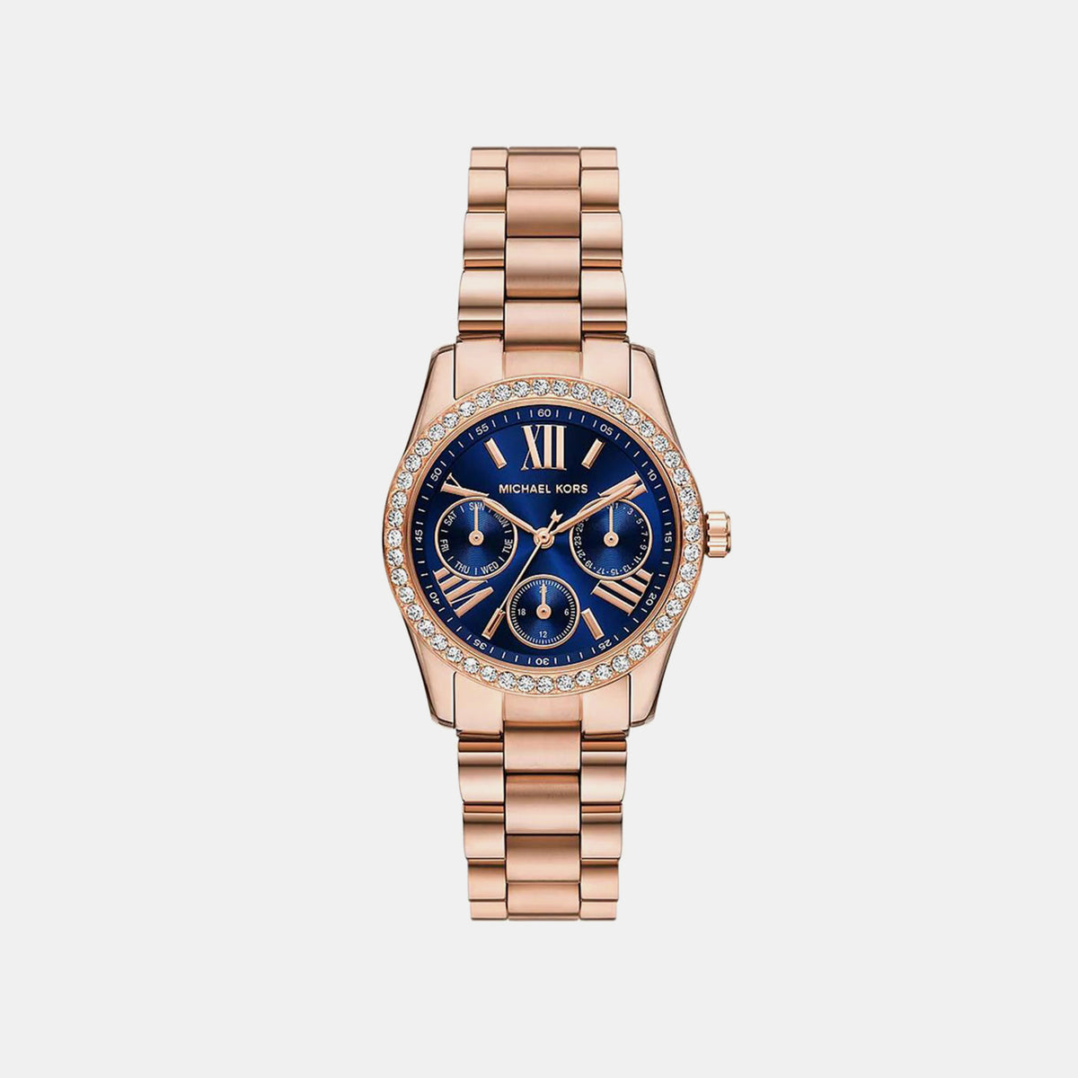 Lexington Women Quartz Blue Dial Multi-Function Stainless Steel Watch MK4926
