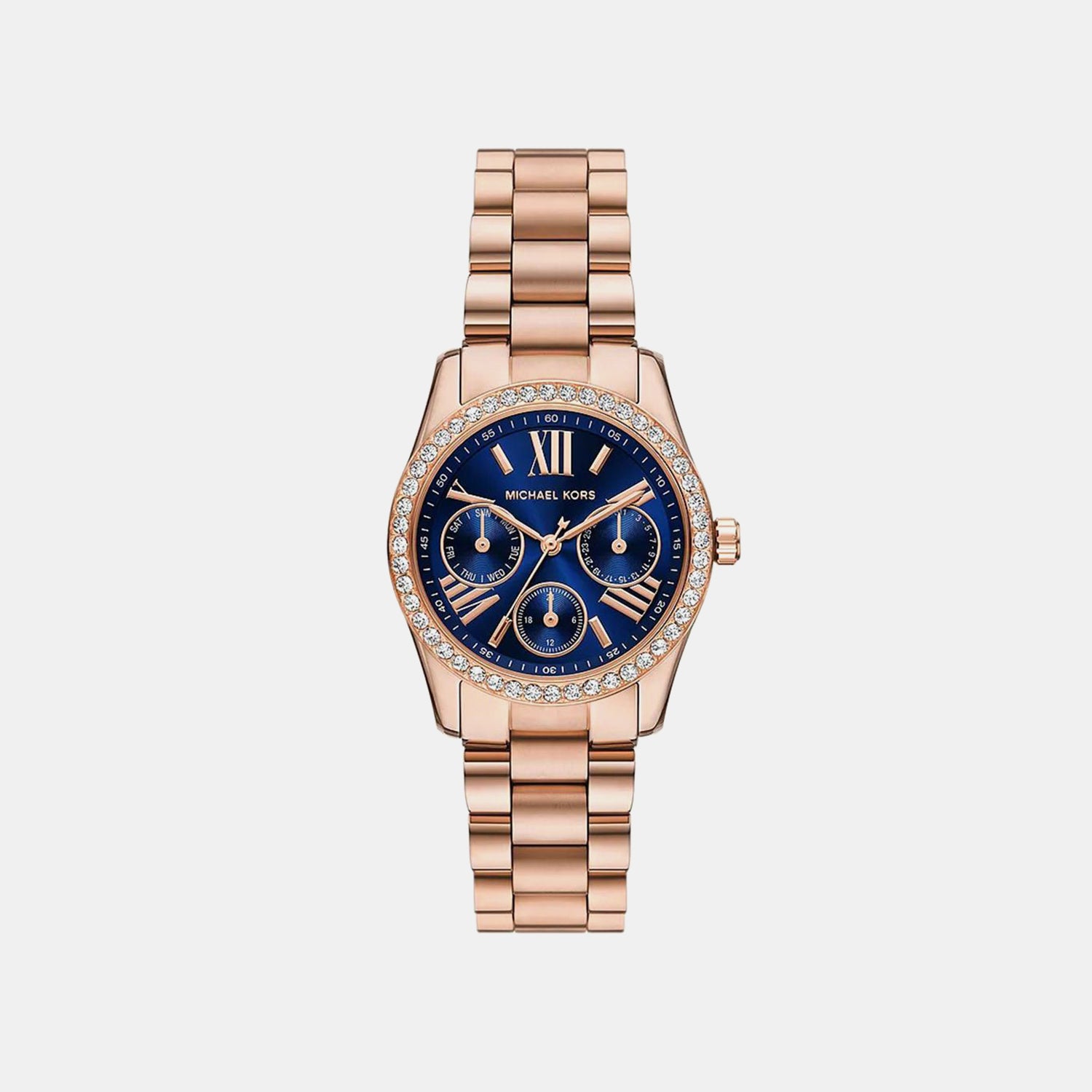 Lexington Women Quartz Blue Dial Multi-Function Stainless Steel Watch MK4926