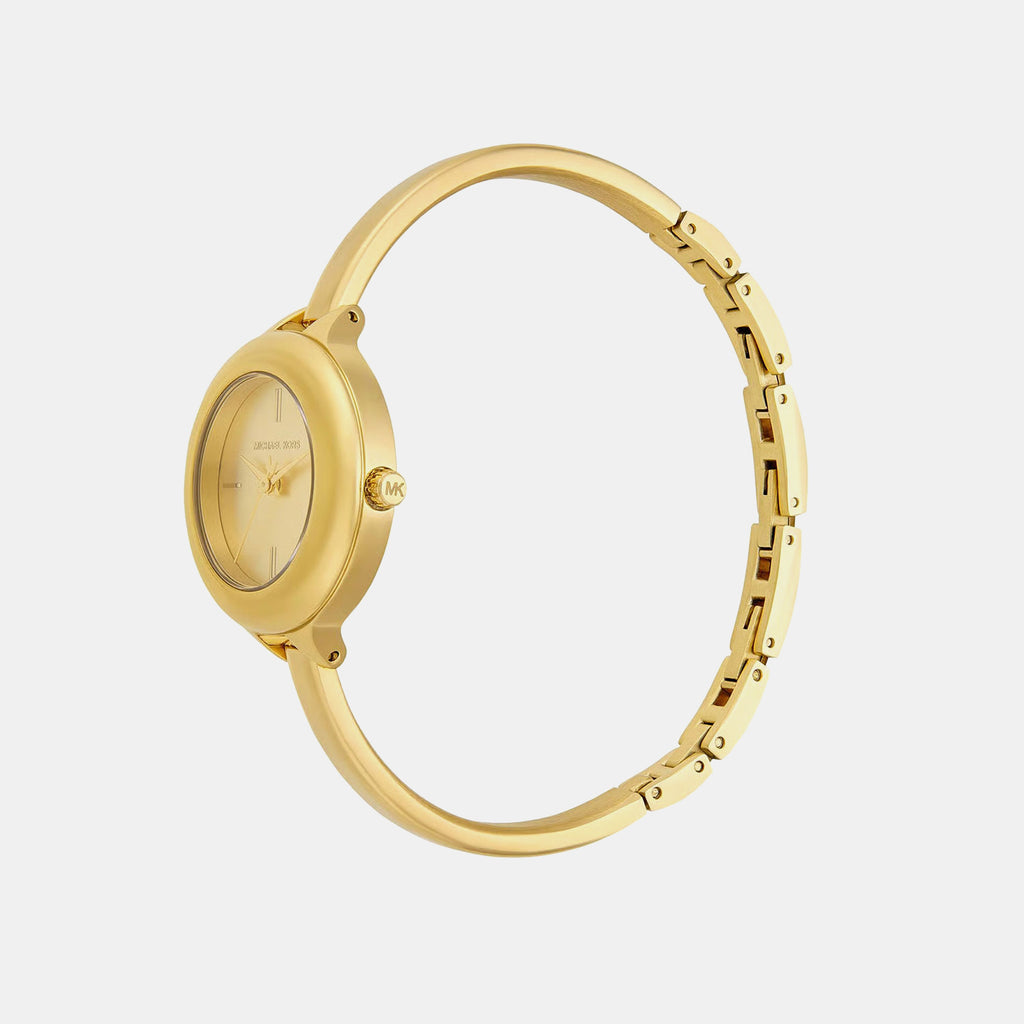 Izzy Women Quartz Gold Dial Analog Stainless Steel Watch MK4929