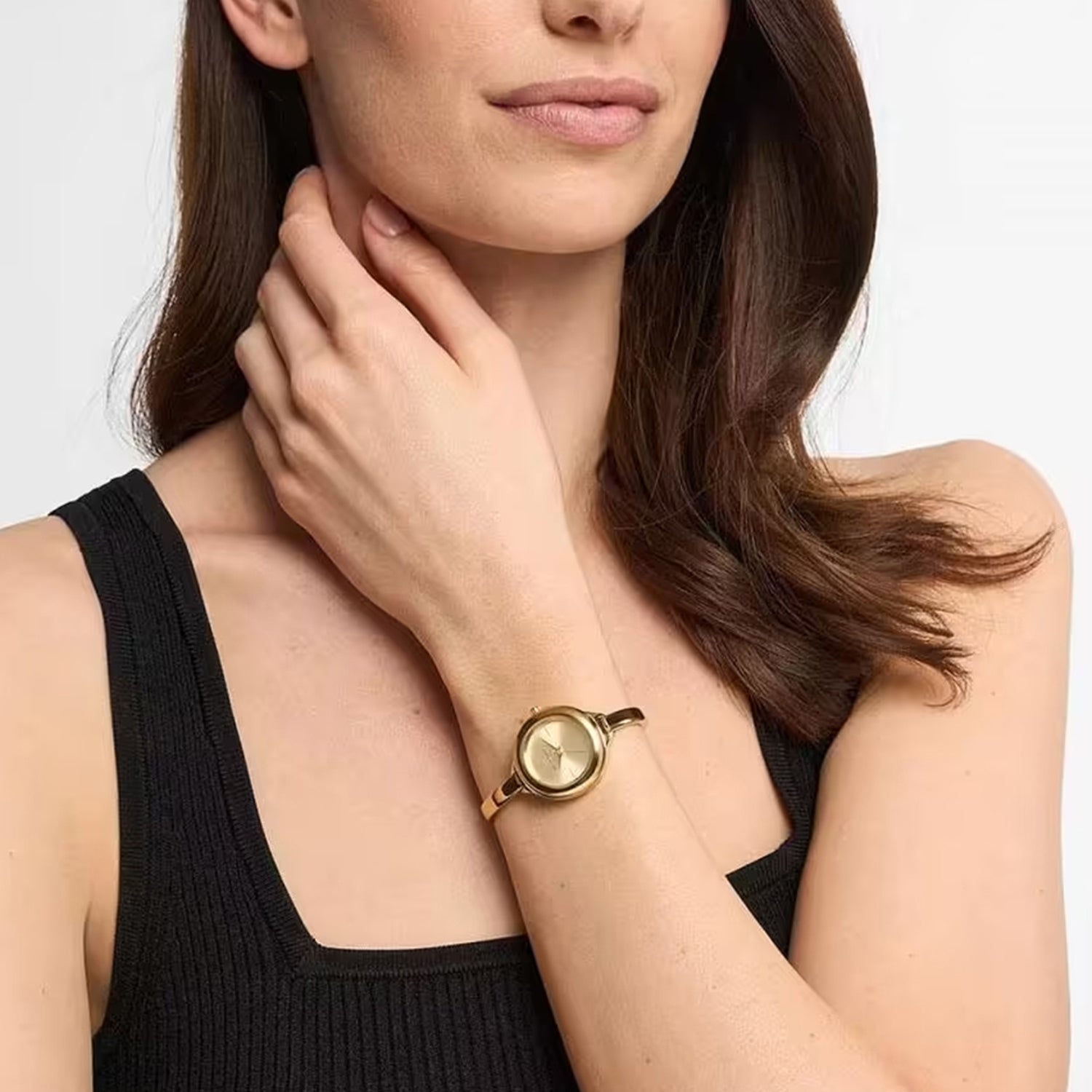 Izzy Women Quartz Gold Dial Analog Stainless Steel Watch MK4929