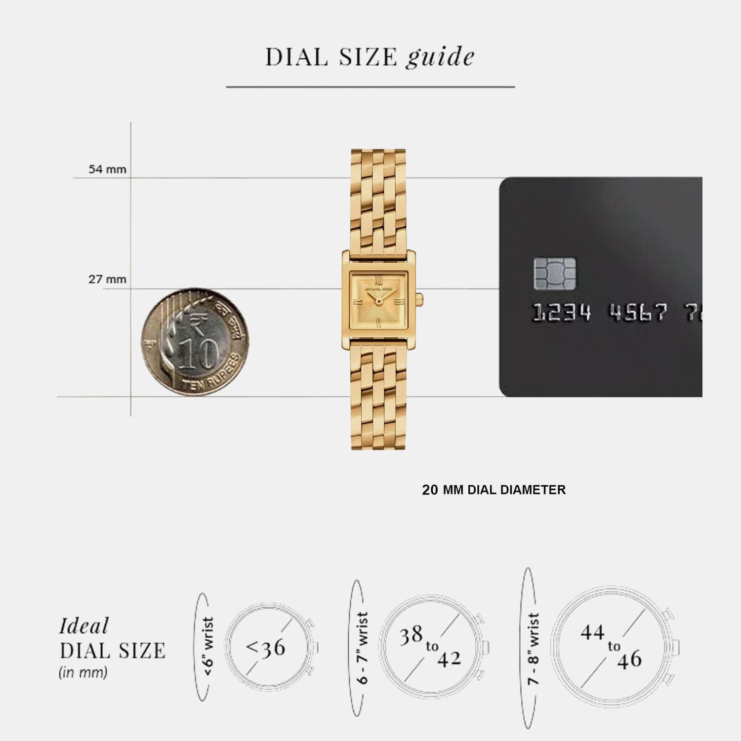 Georgie Women Quartz Gold Dial Analog Stainless Steel Watch MK4931