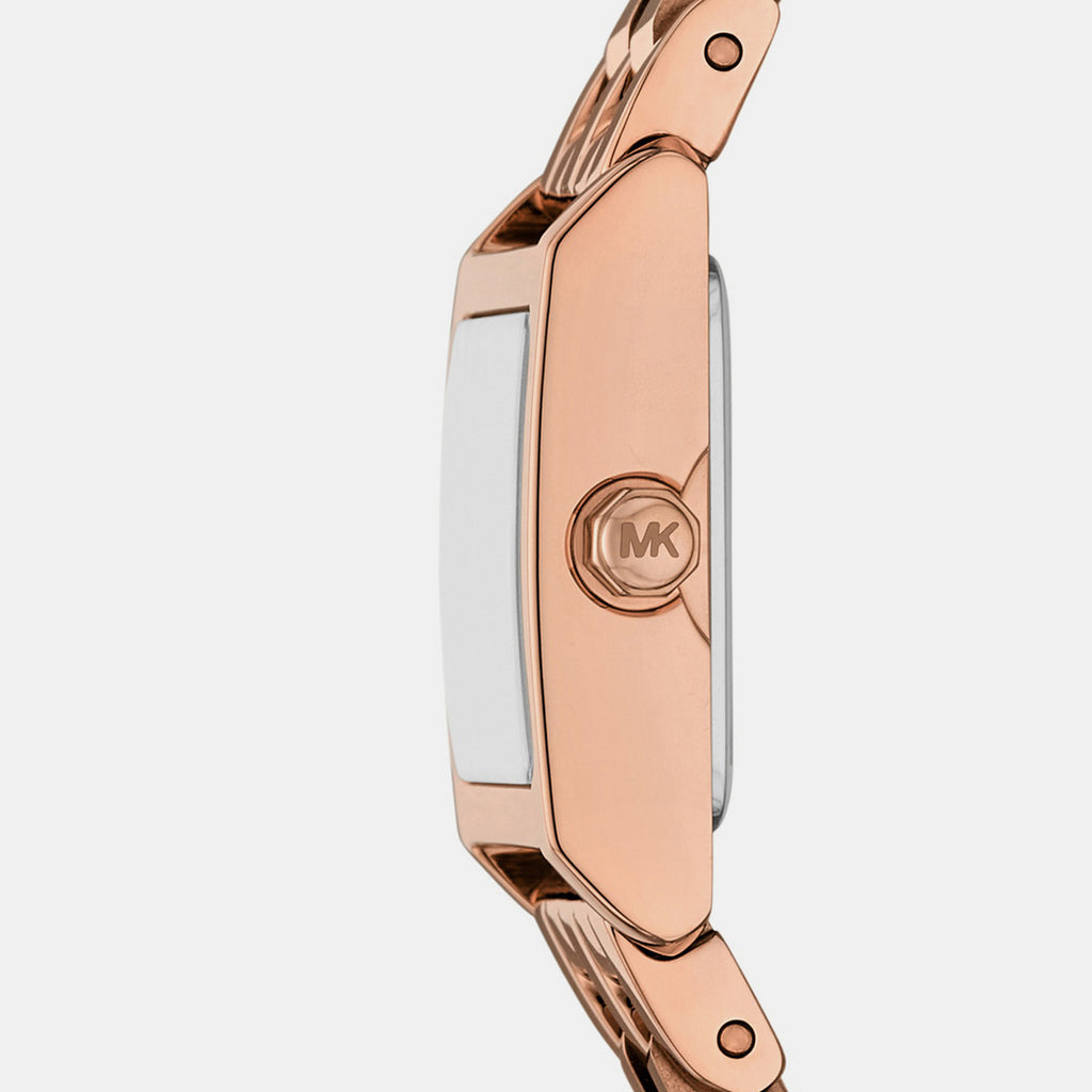 Georgie Women Quartz Pink Dial Analog Stainless Steel Watch MK4932