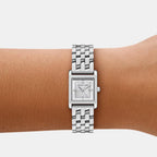 Georgie Women Quartz Silver Dial Analog Stainless Steel Watch MK4933