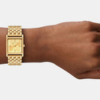 Georgie Women Quartz Gold Dial Analog Stainless Steel Watch MK4934