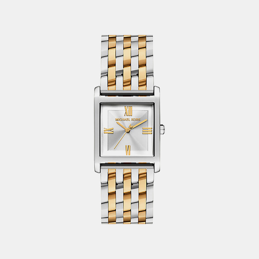 Georgie Women Quartz Silver Dial Analog Stainless Steel Watch MK4935