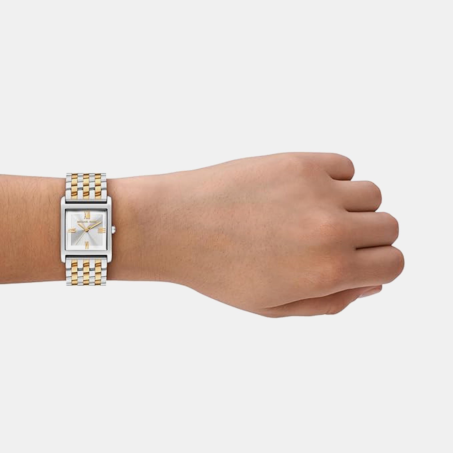 Georgie Women Quartz Silver Dial Analog Stainless Steel Watch MK4935