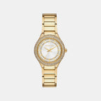 Sylvia Women Quartz White Dial Analog Stainless Steel Watch MK4941