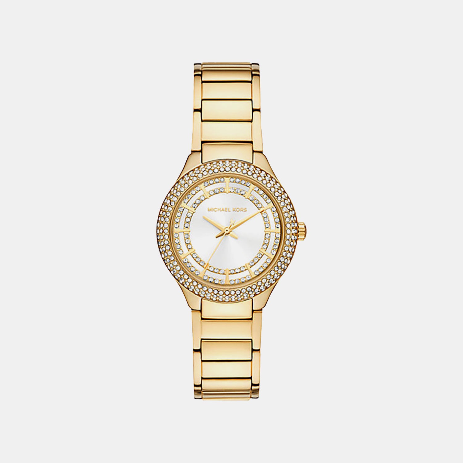 Sylvia Women Quartz White Dial Analog Stainless Steel Watch MK4941