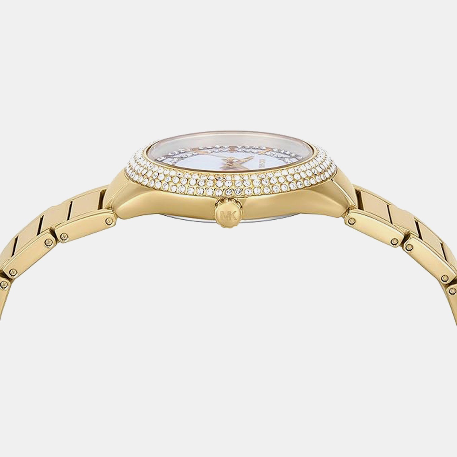 Sylvia Women Quartz White Dial Analog Stainless Steel Watch MK4941