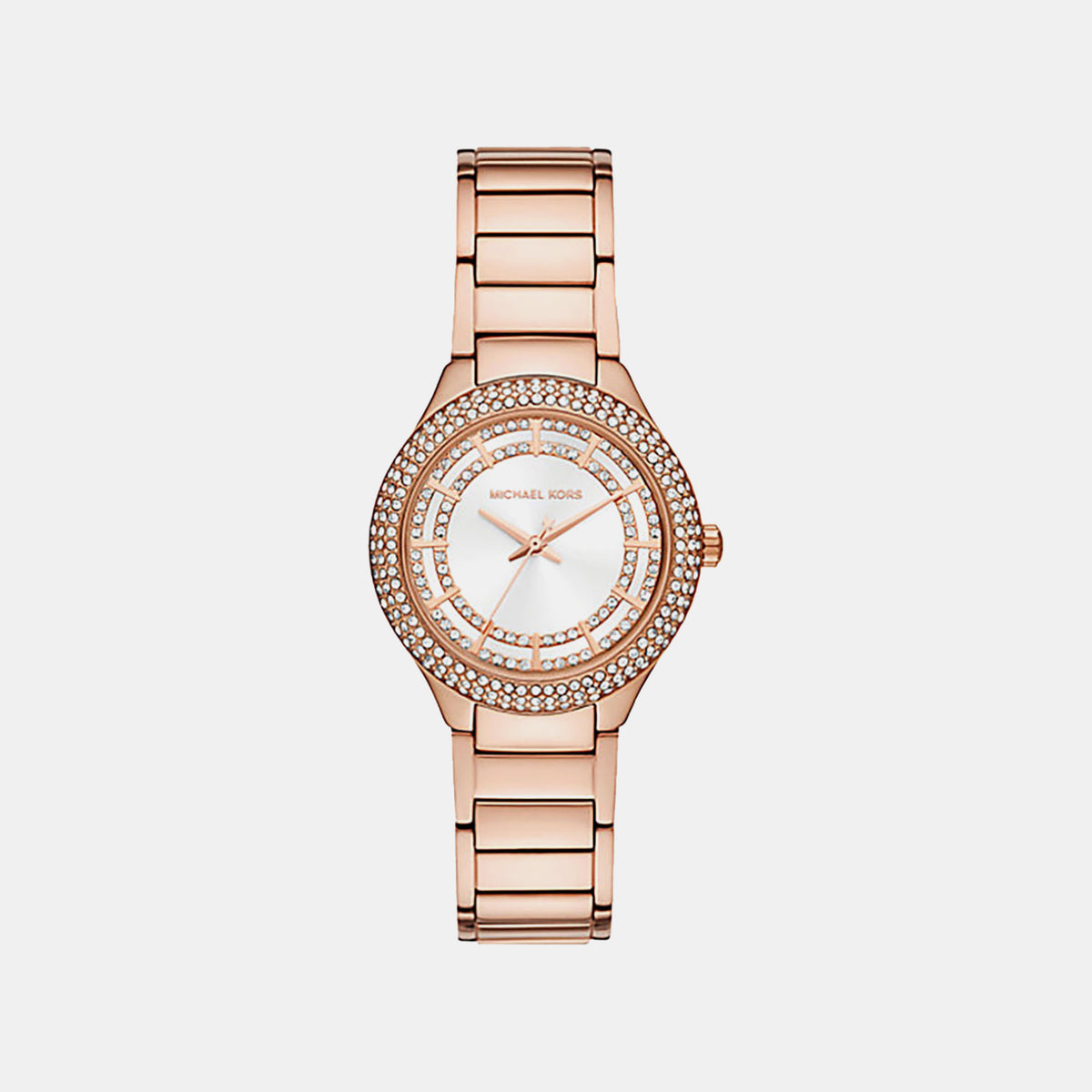 Sylvia Women Quartz White Dial Analog Stainless Steel Watch MK4942
