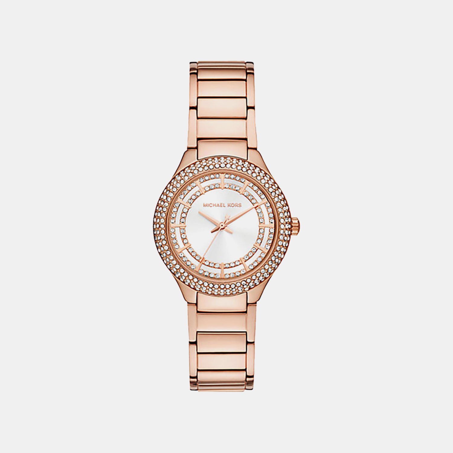 Sylvia Women Quartz White Dial Analog Stainless Steel Watch MK4942