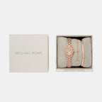 Women Quartz Silver Dial Analog Stainless Steel Watch MK4946SET