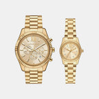 Lexington Women Quartz Gold Dial Analog Stainless Steel Watch MK4950SET