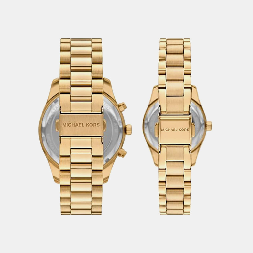 Lexington Women Quartz Gold Dial Analog Stainless Steel Watch MK4950SET