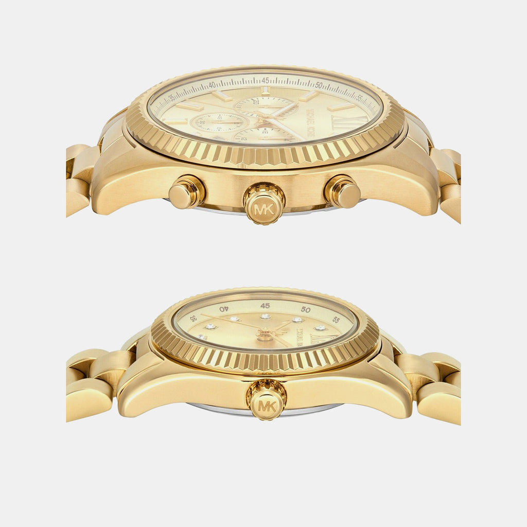 Lexington Couple Quartz Gold Dial Analog Stainless Steel Watch MK4950SET
