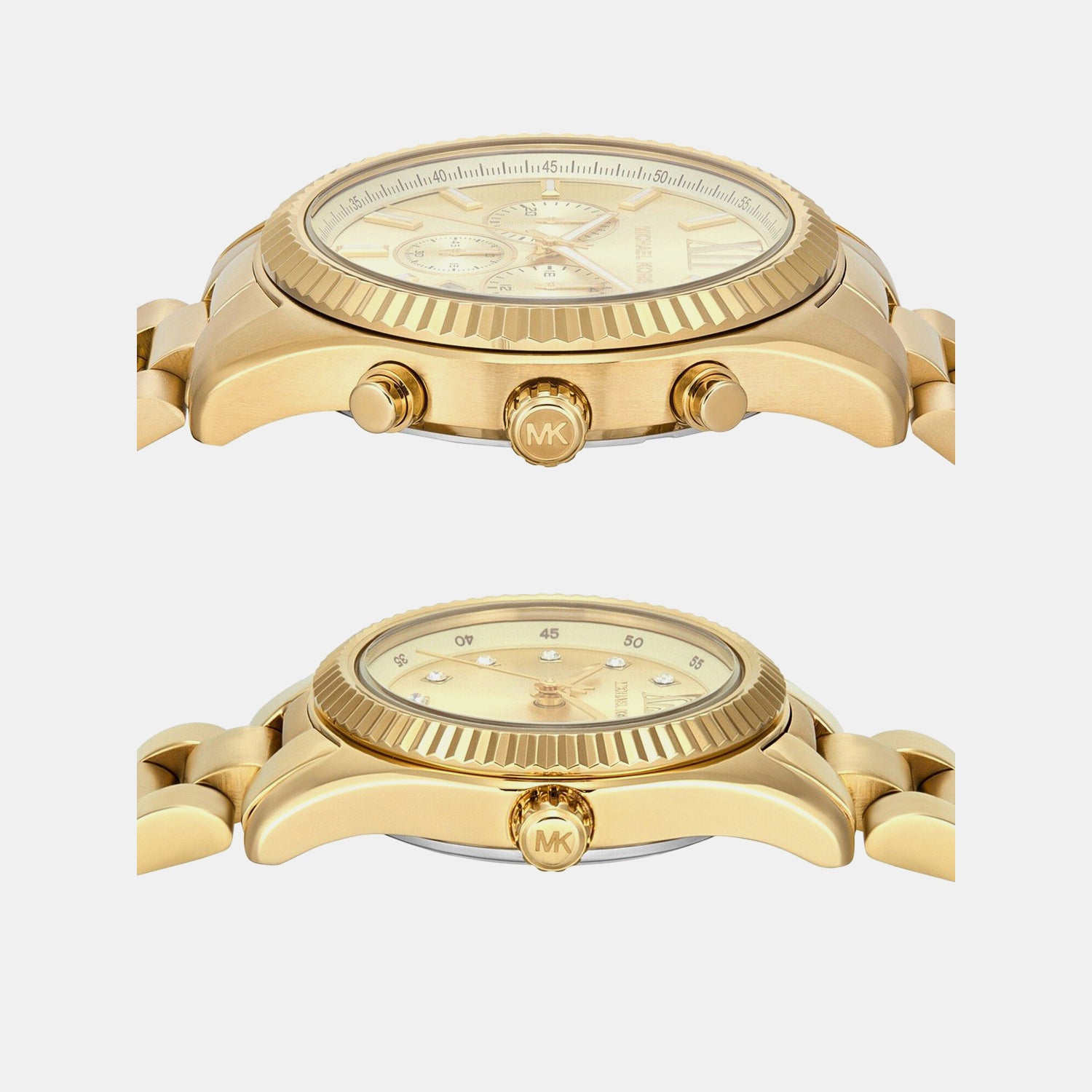 Lexington Couple Quartz Gold Dial Analog Stainless Steel Watch MK4950SET