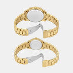 Lexington Couple Quartz Gold Dial Analog Stainless Steel Watch MK4950SET