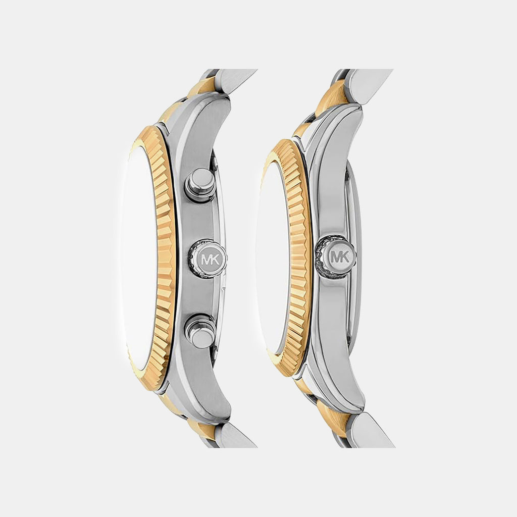 Lexington Couple Quartz White Dial Analog Stainless Steel Watch MK4952SET
