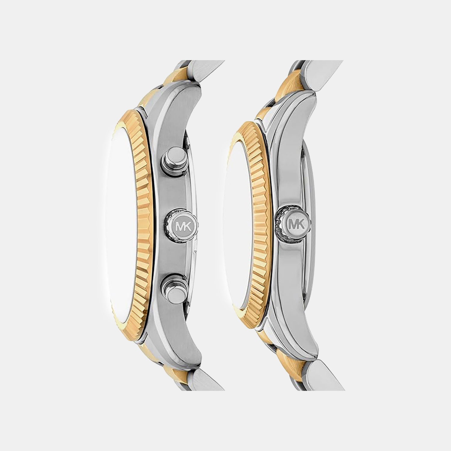 Lexington Couple Quartz White Dial Analog Stainless Steel Watch MK4952SET