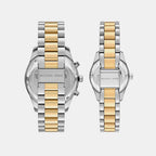 Lexington Couple Quartz White Dial Analog Stainless Steel Watch MK4952SET