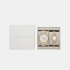 Lexington Couple Quartz White Dial Analog Stainless Steel Watch MK4952SET