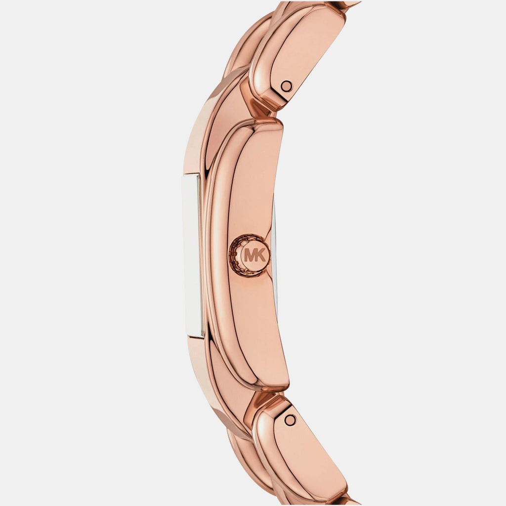 Hally Women Quartz Pink Dial Analog Stainless Steel Watch MK4954