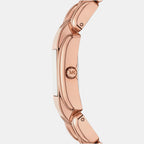 Hally Women Quartz Pink Dial Analog Stainless Steel Watch MK4954