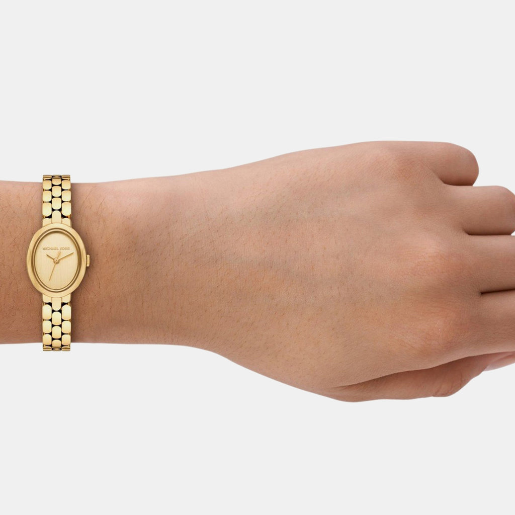 Maude Women Quartz Gold Dial Analog Stainless Steel Watch MK4955