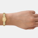 Maude Women Quartz Gold Dial Analog Stainless Steel Watch MK4955